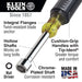 Klein Tools 630-5/16 5/16'' Nut Driver Cushion-Grip 3'' Shaft - Edmondson Supply