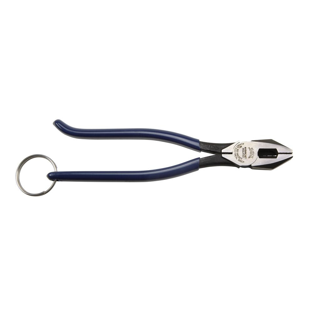 Klein Tools D201-7CSTT 9" Slim Ironworker's Pliers with Tether Ring - Edmondson Supply