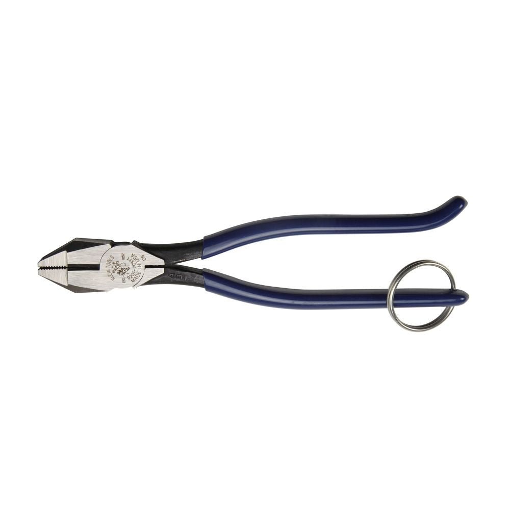 Klein Tools D201-7CSTA Linesman Pliers, Side Cutters with Spring Loaded  Action, Ironworker Pliers have Aggressive Knurl and Tempered Handles 