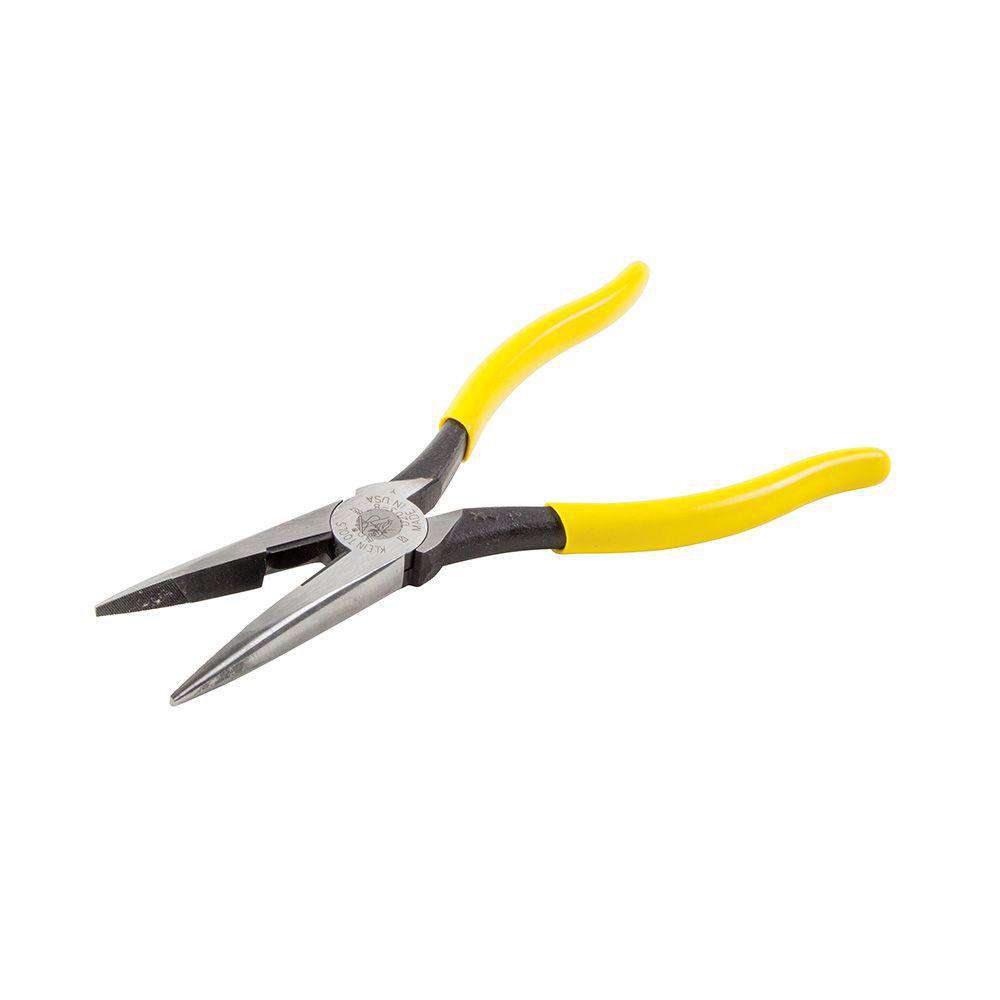 Klein Tools D203-8 Pliers, Long Nose Side-Cutters, 8-Inch - Edmondson Supply