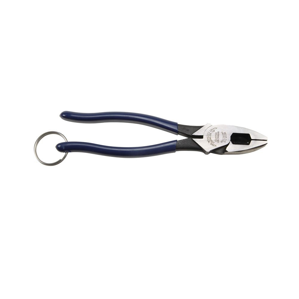 Klein Tools D213-9NETT Pliers, High-Leverage Side Cutters, Tether Ring - Edmondson Supply