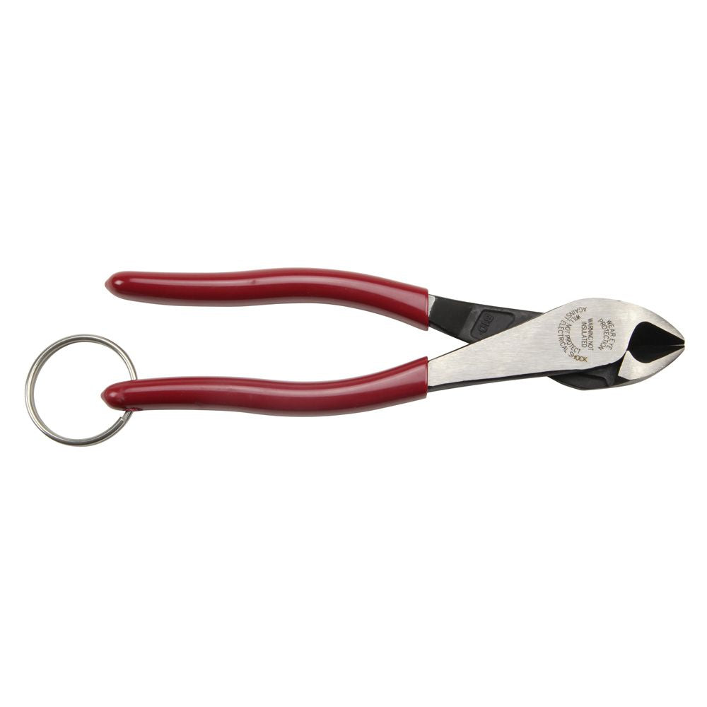 Klein Tools D228-8TT Diagonal Cutting Pliers, High-Leverage, Tie Ring, 8-Inch - Edmondson Supply