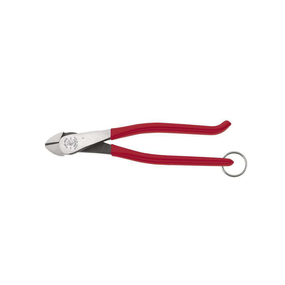 Klein Tools D248-9STT Ironworker's Diagonal-Cutting Pliers, Tether Ring, 8-Inch - Edmondson Supply