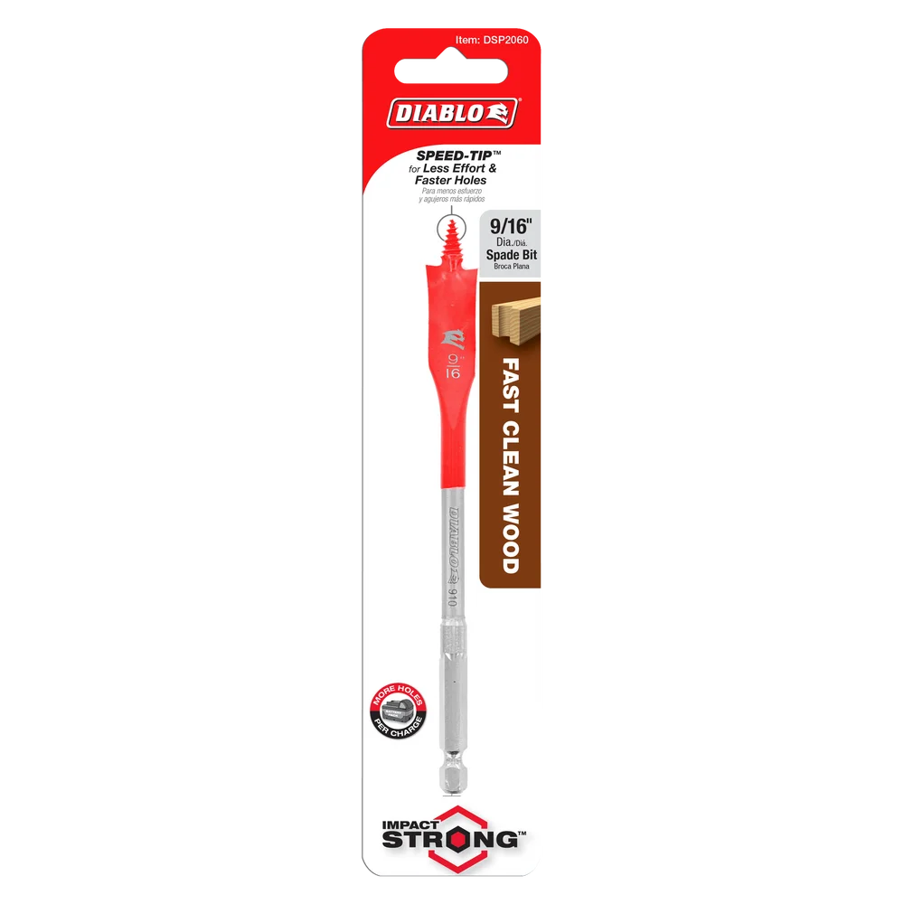 Diablo Tools DSP2060 9/16 in. x 6 in. Spade Bit - Edmondson Supply