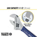 Klein Tools D509-8 Adjustable Wrench, Extra-Wide Jaw, 8-Inch - Edmondson Supply