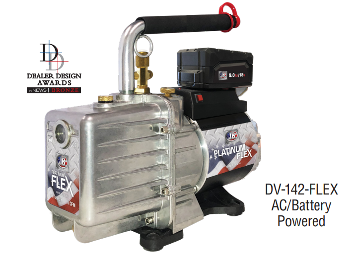 JB Industries DV-142-FLEX PLATINUM FLEX Vacuum Pump AC/Battery Powered 5 CFM