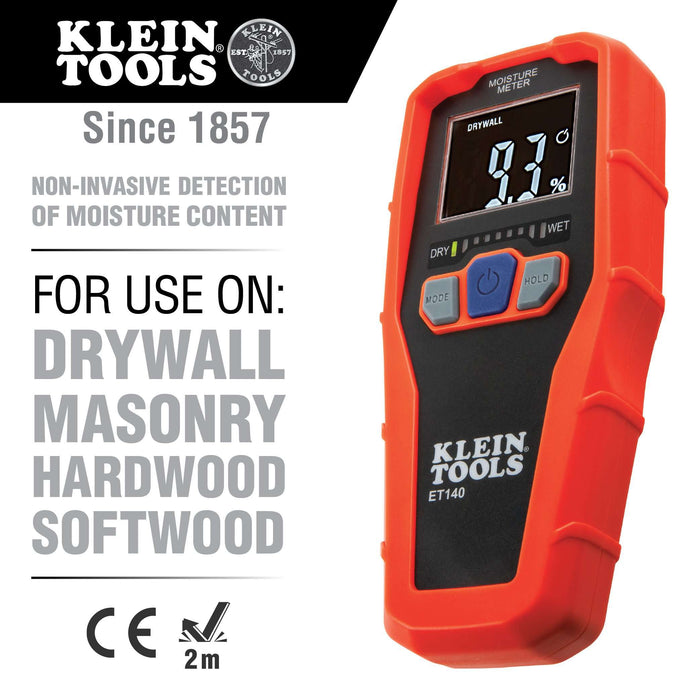 Klein Tools ET140 Pinless Moisture Meter - Edmondson Supply