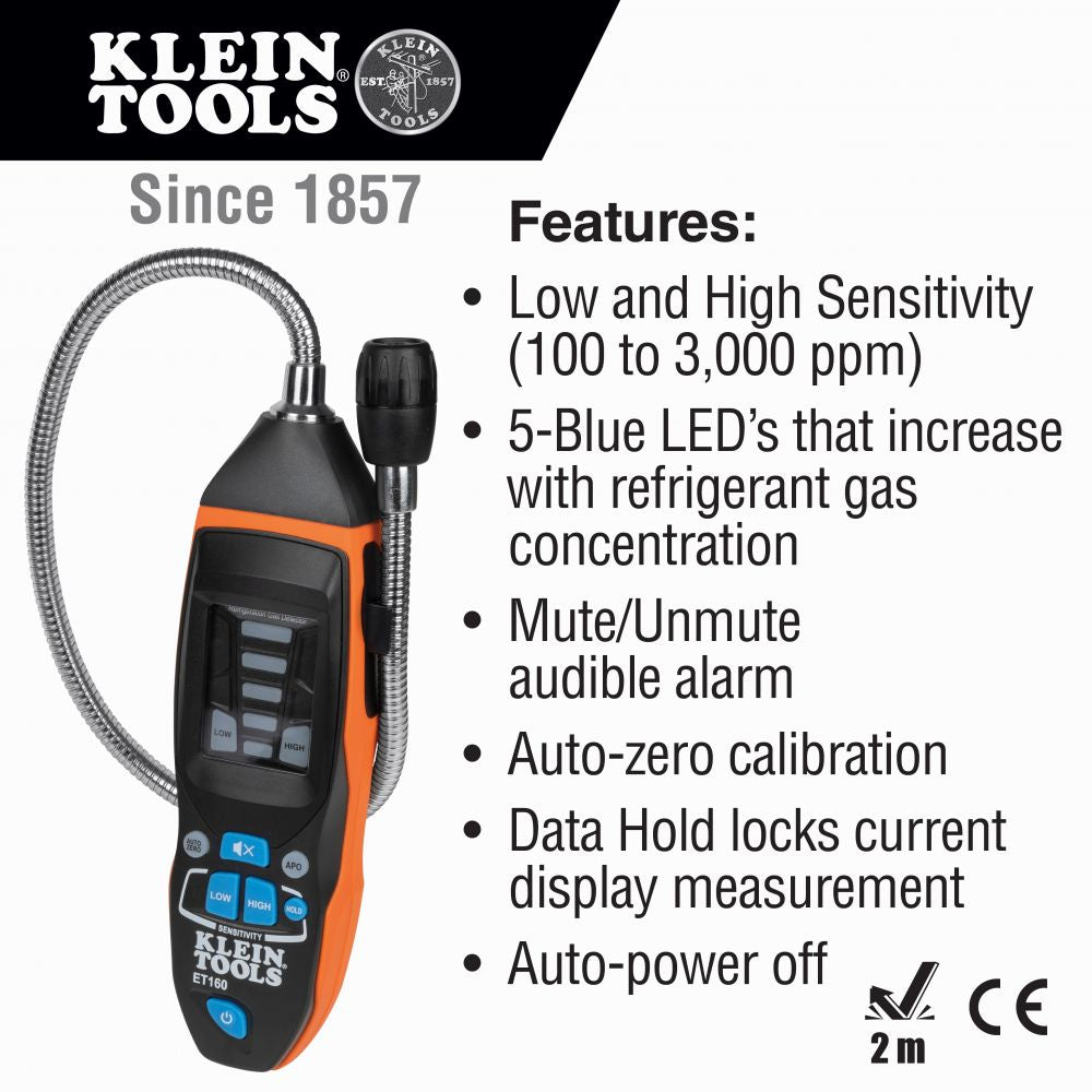 Klein Tools ET160 Refrigerant Gas Leak Detector - Edmondson Supply