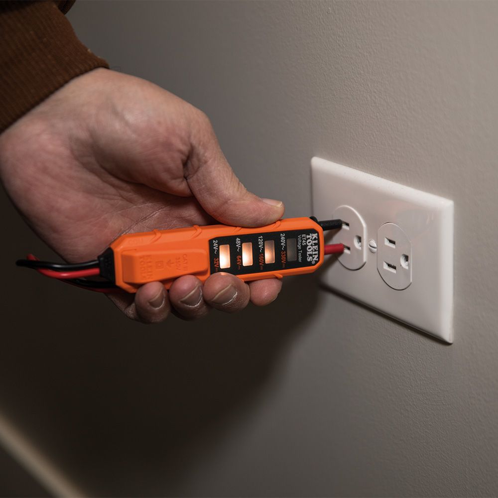 Klein Tools ET45VP AC/DC Voltage and GFCI Receptacle Outlet Test Kit - Edmondson Supply