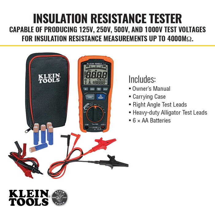 Klein Tools ET600 Insulation Resistance Tester - Edmondson Supply