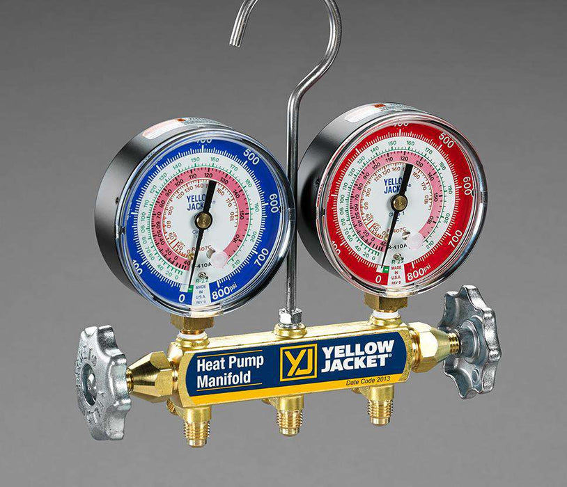 Yellow Jacket 42044 Heat Pump Manifold w/ 60" PLUS II™ Hoses R-22 / 407C / 410A - Edmondson Supply
