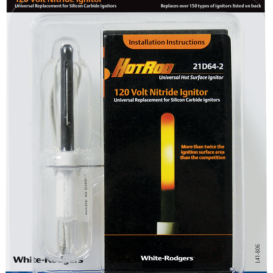 White-Rodgers 21D64-2 HotRod™ 120V Nitride Universal Hot Surface Ignitor - Edmondson Supply