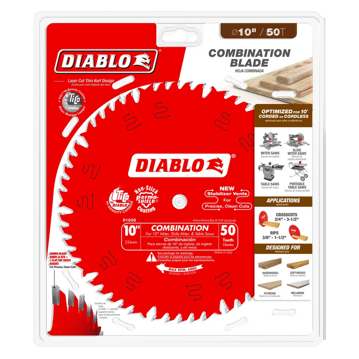 Diablo Tools D1050X 10 in. x 50 Tooth Combination Saw Blade
