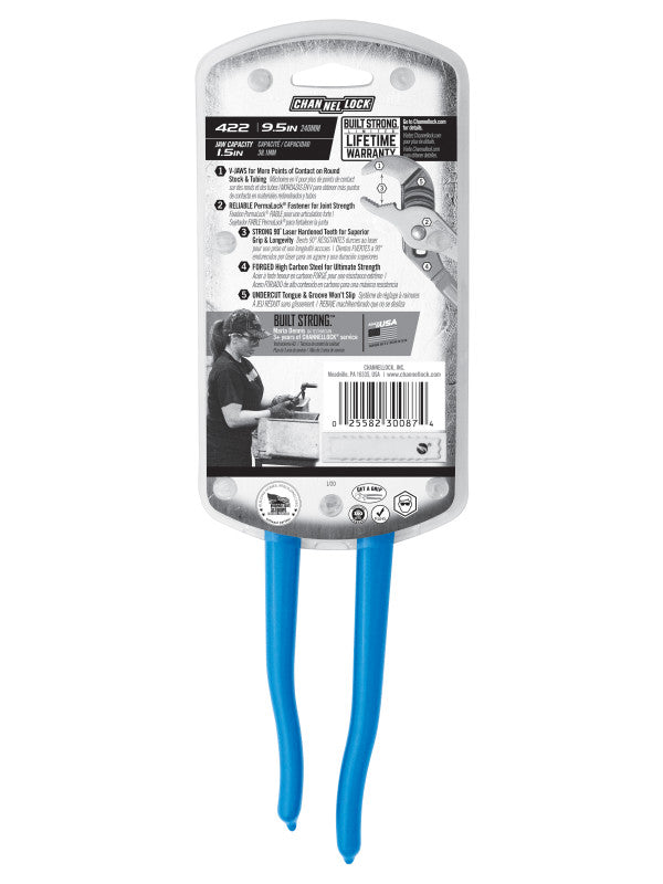 Channellock 422 9.5" V-Jaw Tongue & Groove Pliers - Edmondson Supply