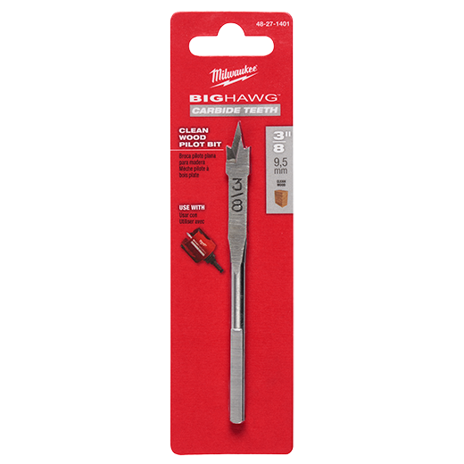 Milwaukee 48-27-1401 BIG HAWG™ with Carbide Teeth Clean Wood Pilot Bit - Edmondson Supply