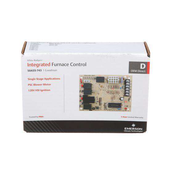 White-Rodgers 50A55-743 Integrated Furnace Control Board, Replacement for Goodman - Edmondson Supply