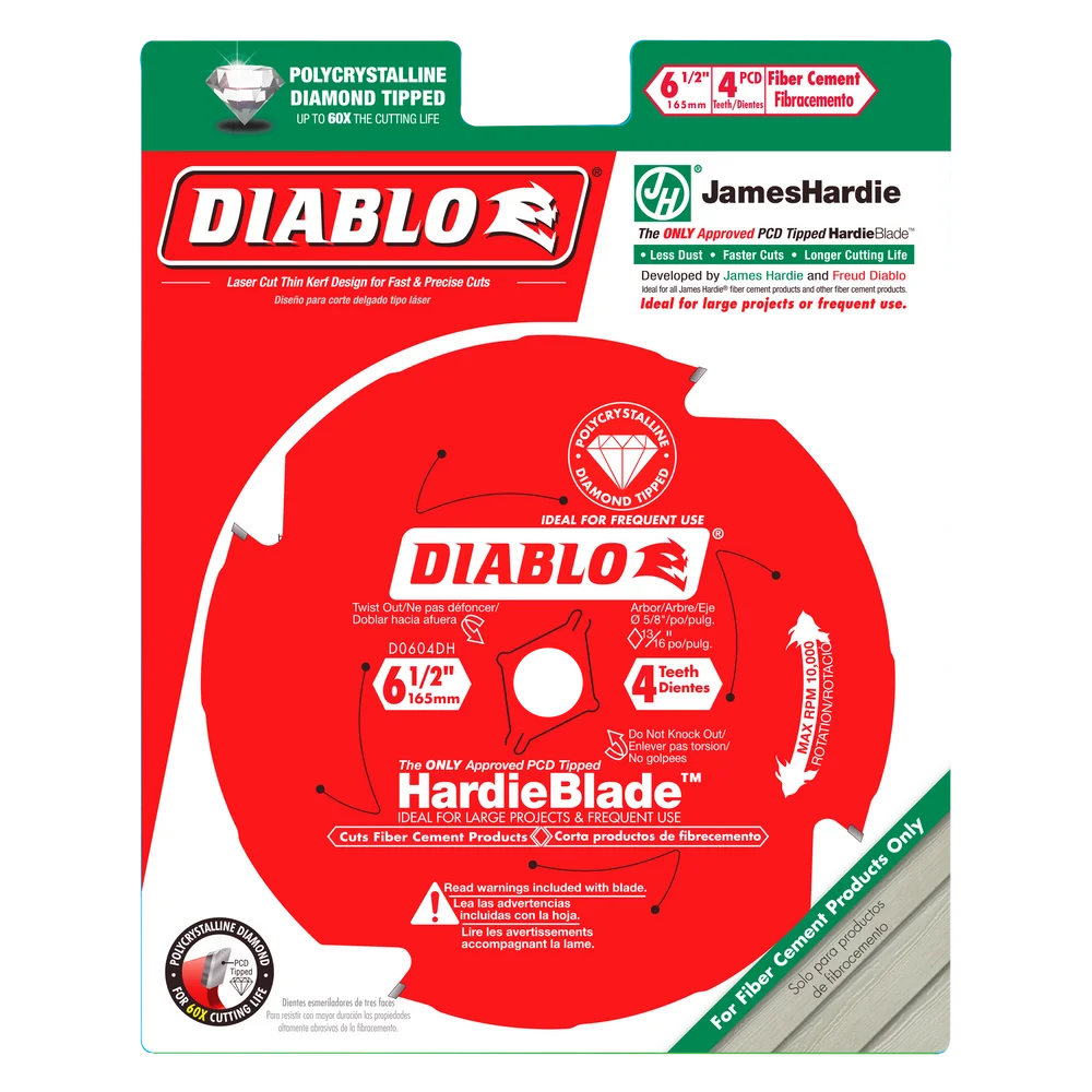 Diablo Tools D0604DH 6-1/2 in. x 4 Tooth Fiber Cement - Edmondson Supply