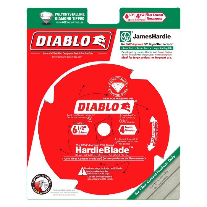 Diablo Tools D0604DH 6-1/2 in. x 4 Tooth Fiber Cement