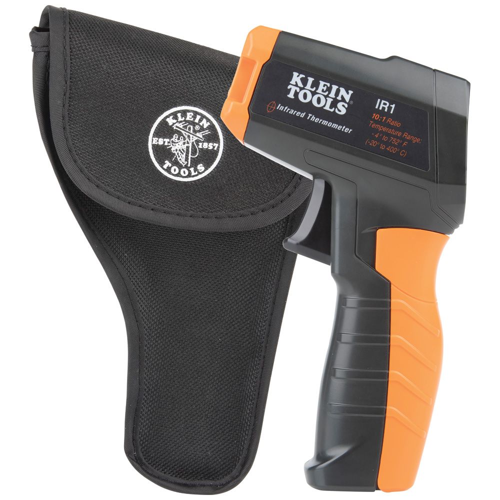 Klein Tools IR1 Infrared Digital Thermometer with Targeting Laser, 10:1 - Edmondson Supply