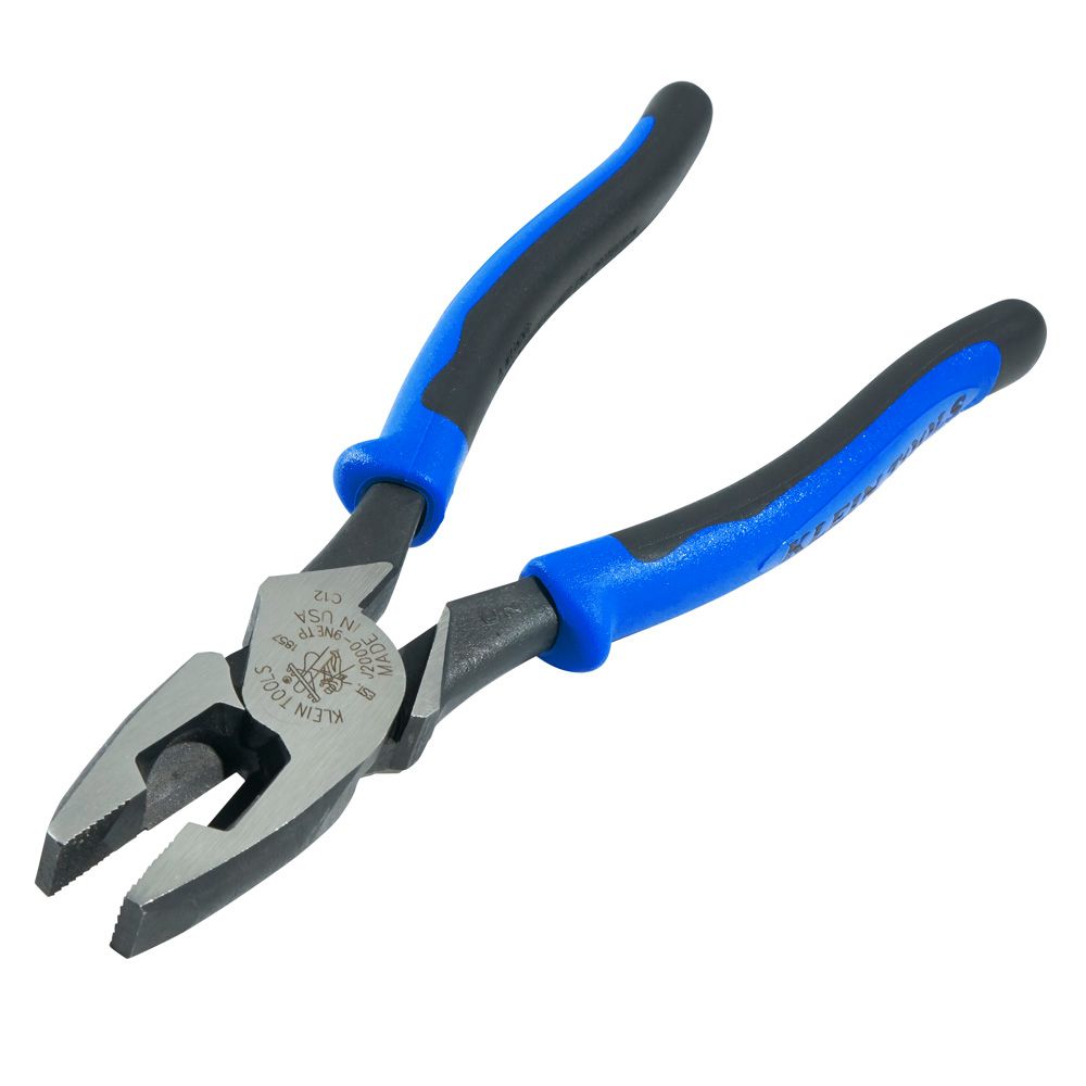 Klein Tools J2000-9NETP Lineman's Pliers, Fish Tape Pulling, 9-Inch - Edmondson Supply