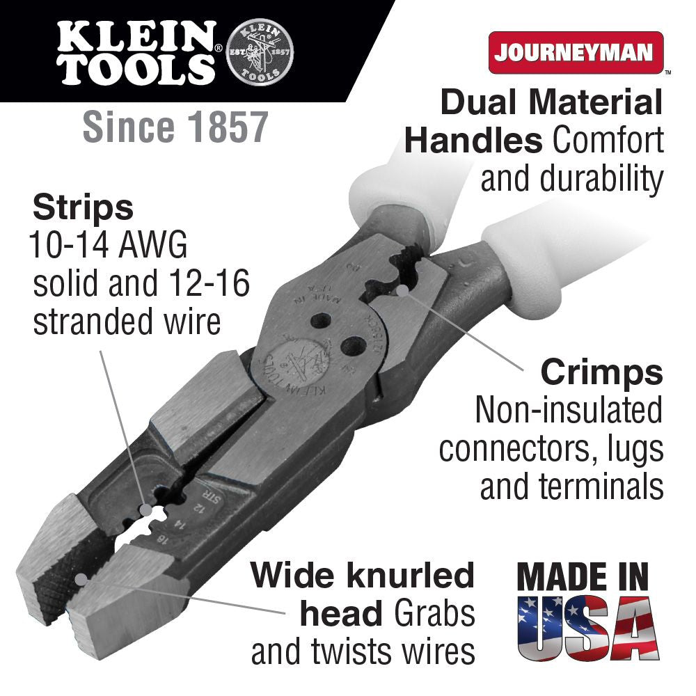 Klein Tools J215-8CR Hybrid Pliers - Edmondson Supply