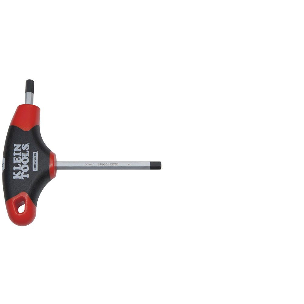 Klein Tools JTH4E13 1/4-Inch Hex Key, Journeyman™ T-Handle, 4-Inch - Edmondsn Supply