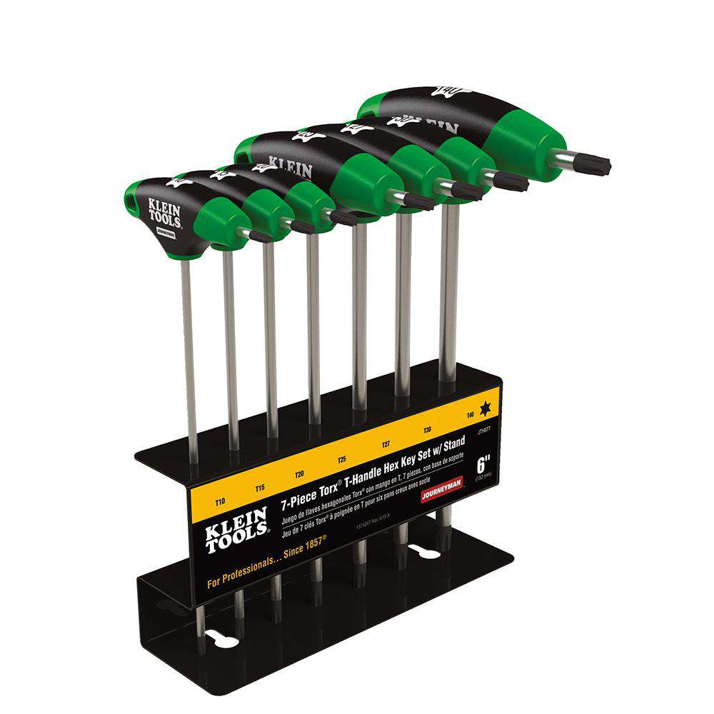 Klein Tools JTH67T TORX T-Handle Hex Key Set and Stand, 6-Inch, 7-Pc - Edmondson Supply