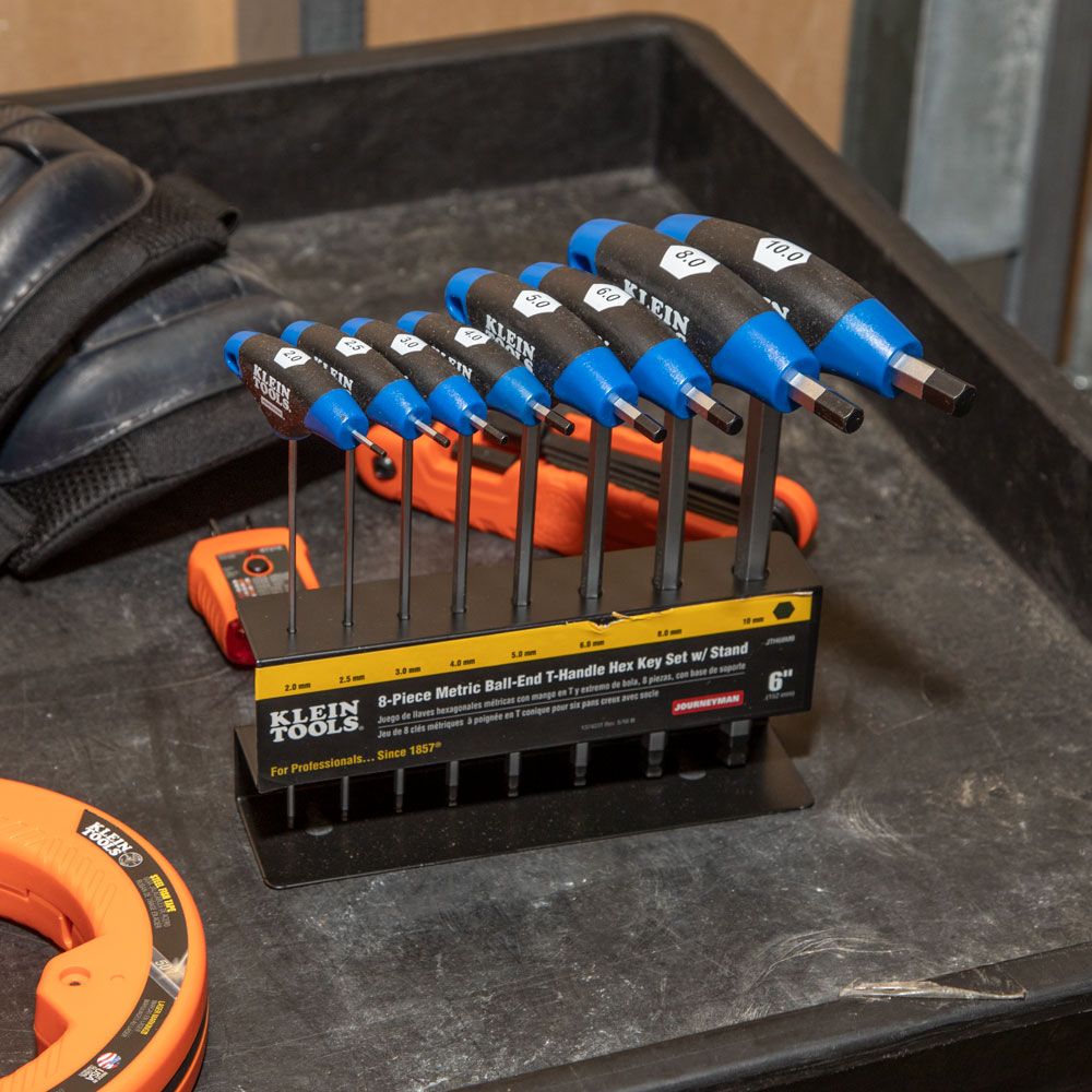 Klein Tools JTH68MB 6-Inch Metric Ball End T-Handle Set 8-Piece - Edmondson Supply