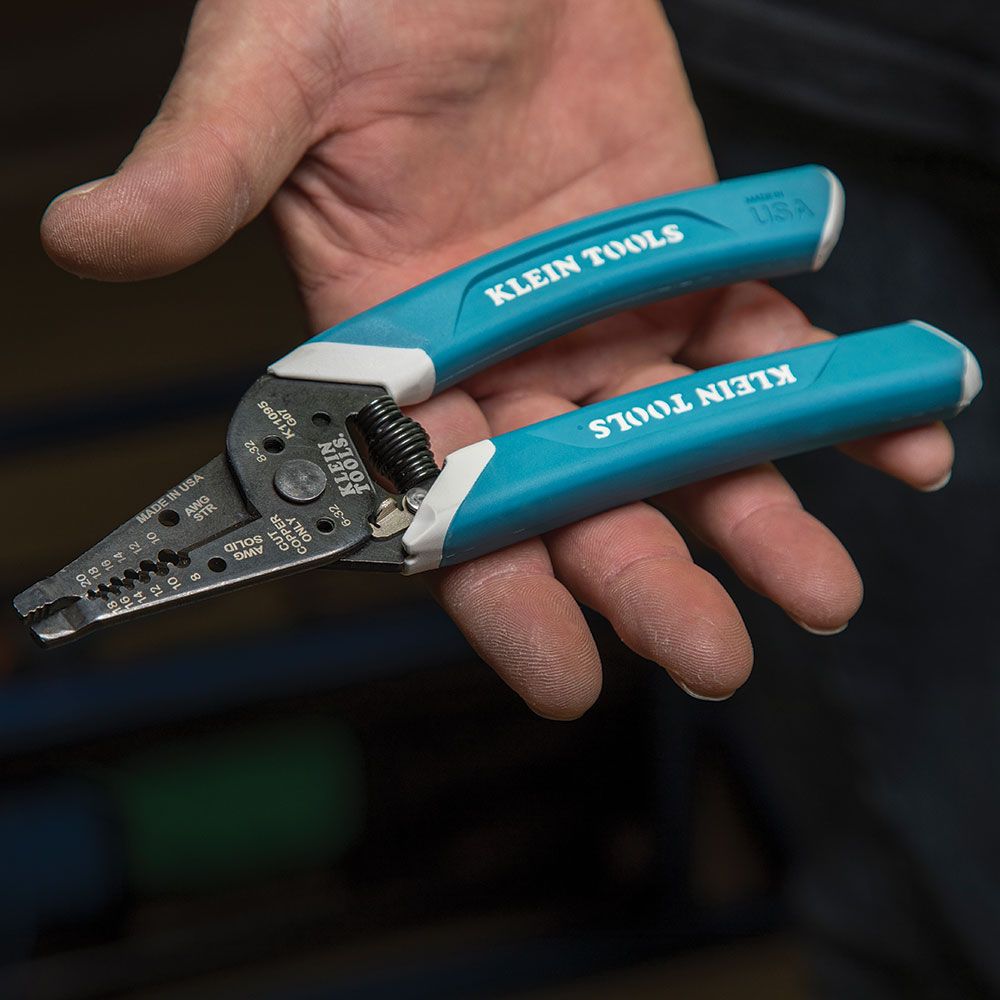 Klein Tools K11095 Klein-Kurve® Wire Stripper / Cutter, 8-20 AWG - Edmondson Supply