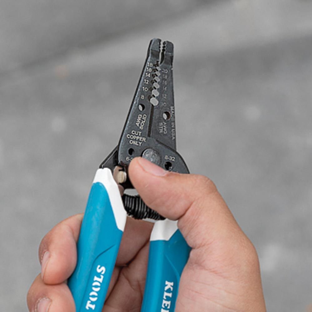 Klein Tools K11095 Klein-Kurve® Wire Stripper / Cutter, 8-20 AWG - Edmondson Supply