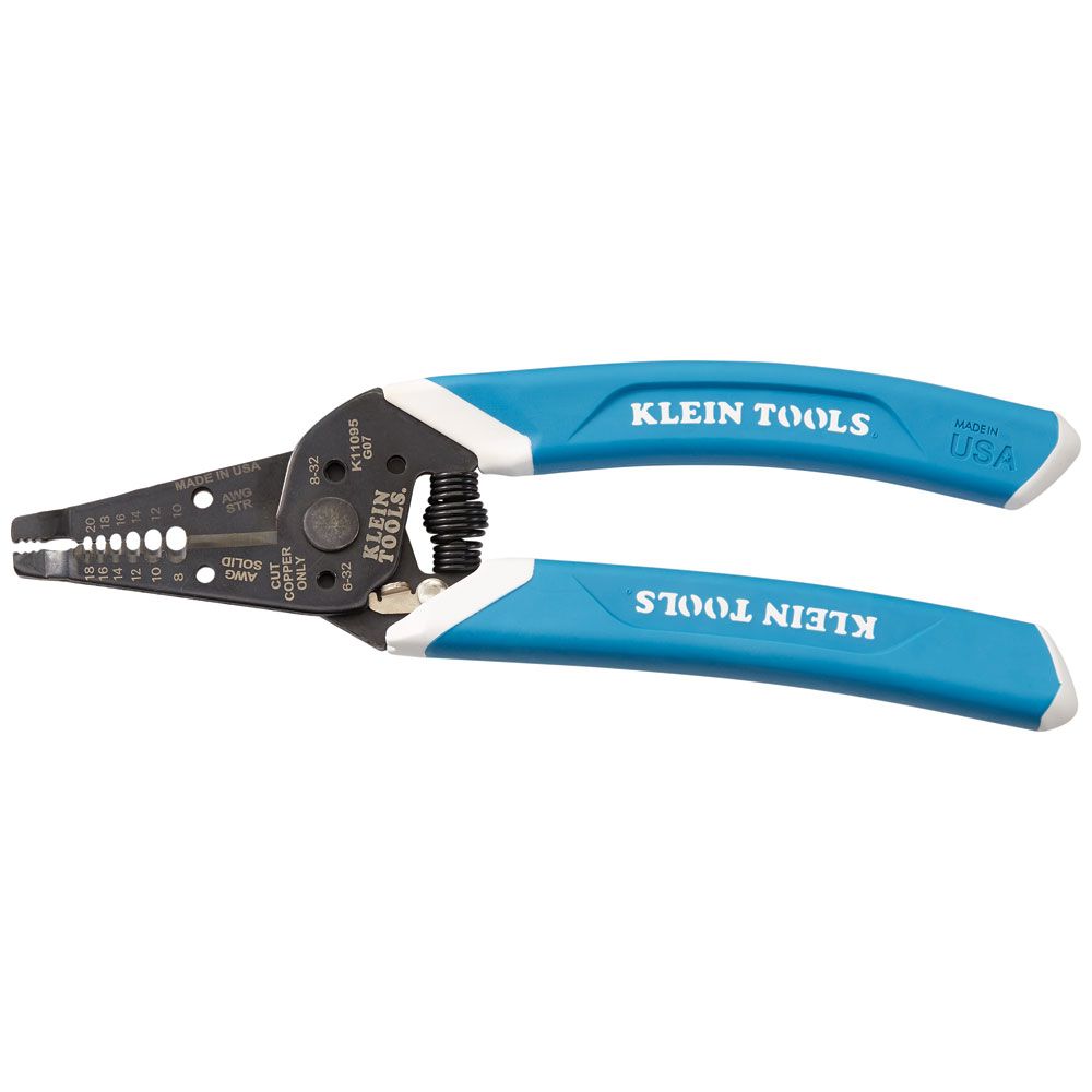Klein Tools K11095 Klein-Kurve® Wire Stripper / Cutter, 8-20 AWG - Edmondson Supply
