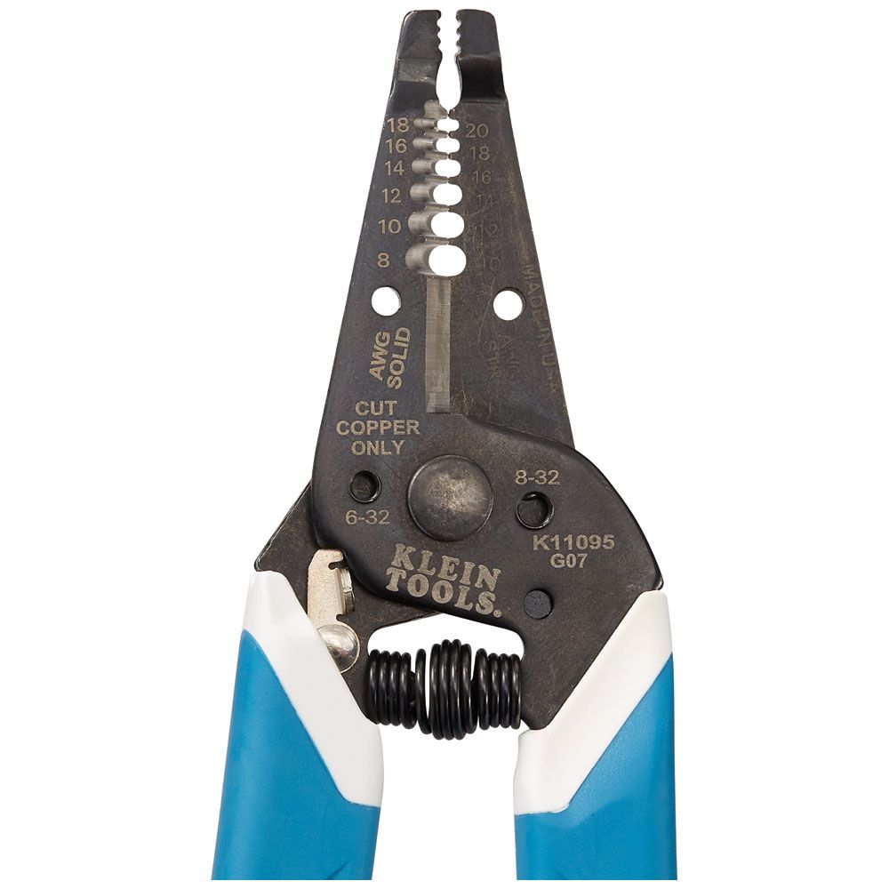 Klein Tools K11095 Klein-Kurve® Wire Stripper / Cutter, 8-20 AWG - Edmondson Supply