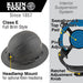 Klein Tools 60345 Hard Hat, Premium KARBN™ Pattern, Non-Vented Full Brim, Class E - Edmondson Supply