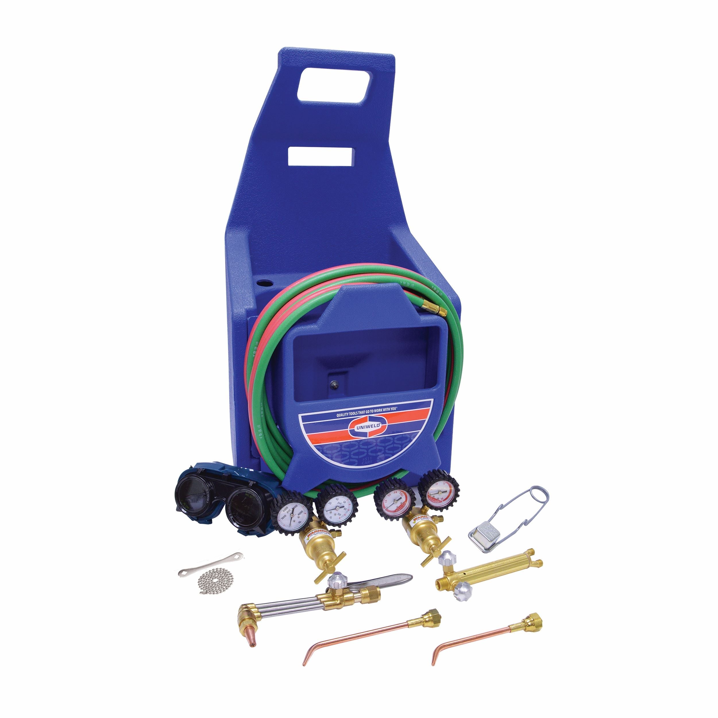 Uniweld KLC100P Centurion® Oxyacetylene Basic Welding/Braze + Cutting Outfit w/ 511 Plastic Carrying Stand - Edmondson Supply