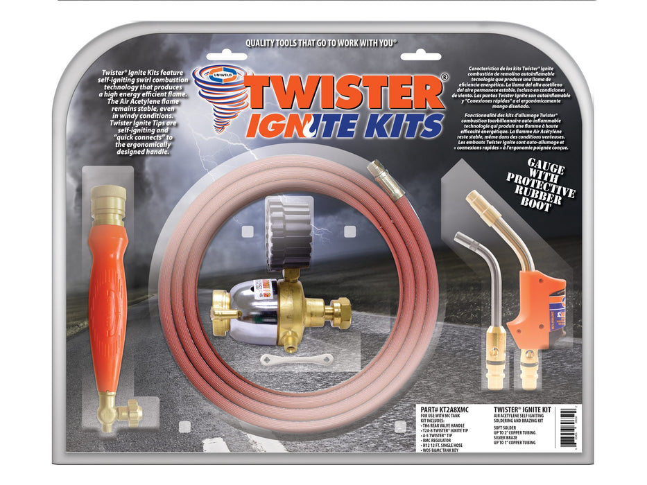 Uniweld KT2A8XMC Twister® 2 Self-Igniting Air/Acetylene Torch Kit