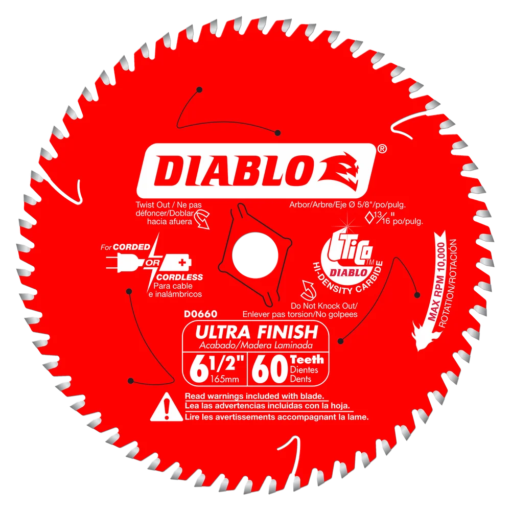 Diablo Tools D0660X 6-1/2 in. x 60 Tooth Ultra Finish Saw Blade