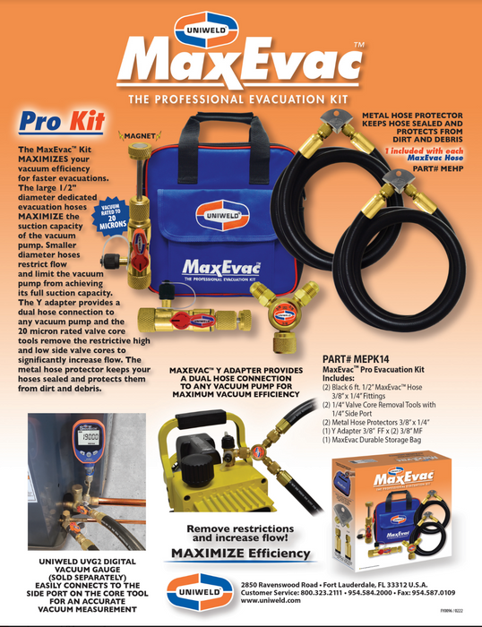 Uniweld MEPK14 MaxEvac™ Professional Evacuation Kit - Edmondson Supply