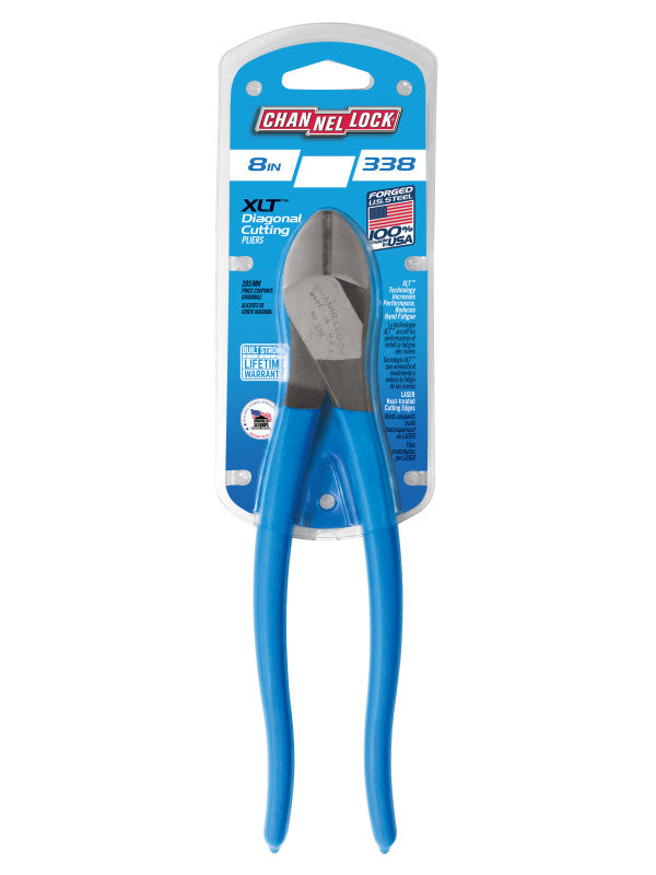 Channellock 338 8-Inch XLT™ Diagonal Lap Joint Cutting Pliers - Edmondson Supply