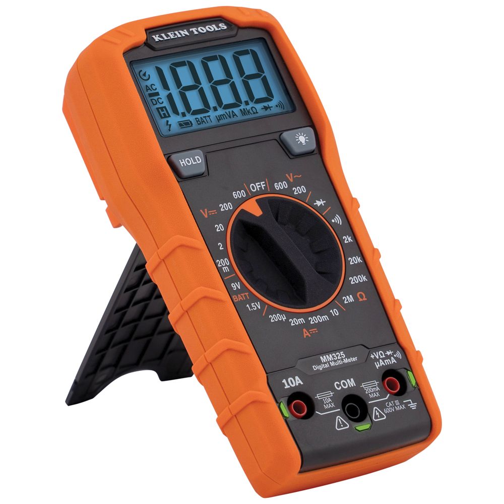 Klein Tools MM325 Digital Multimeter, Manual-Ranging, 600V - Edmondson Supply