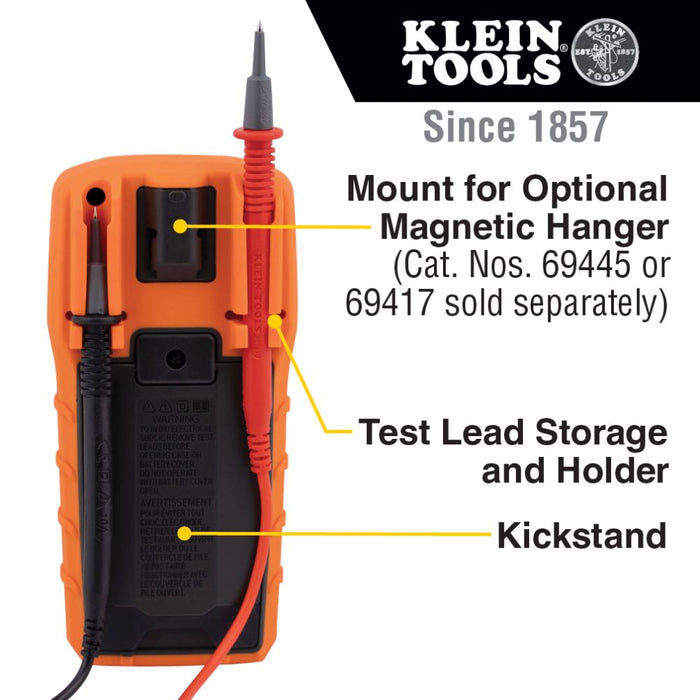 Klein Tools MM325 Digital Multimeter, Manual-Ranging, 600V - Edmondson Supply