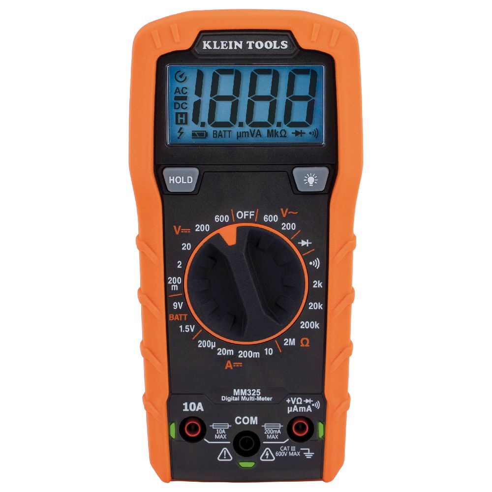 Klein Tools MM325 Digital Multimeter, Manual-Ranging, 600V - Edmondson Supply