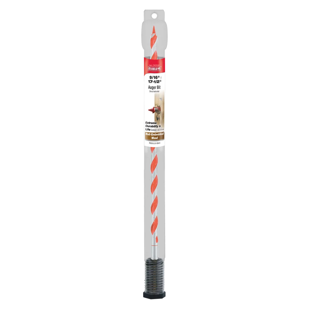 Diablo Tools DAG3040 9/16 in. x 17-1/2 in. Auger Bit - Edmondson Supply