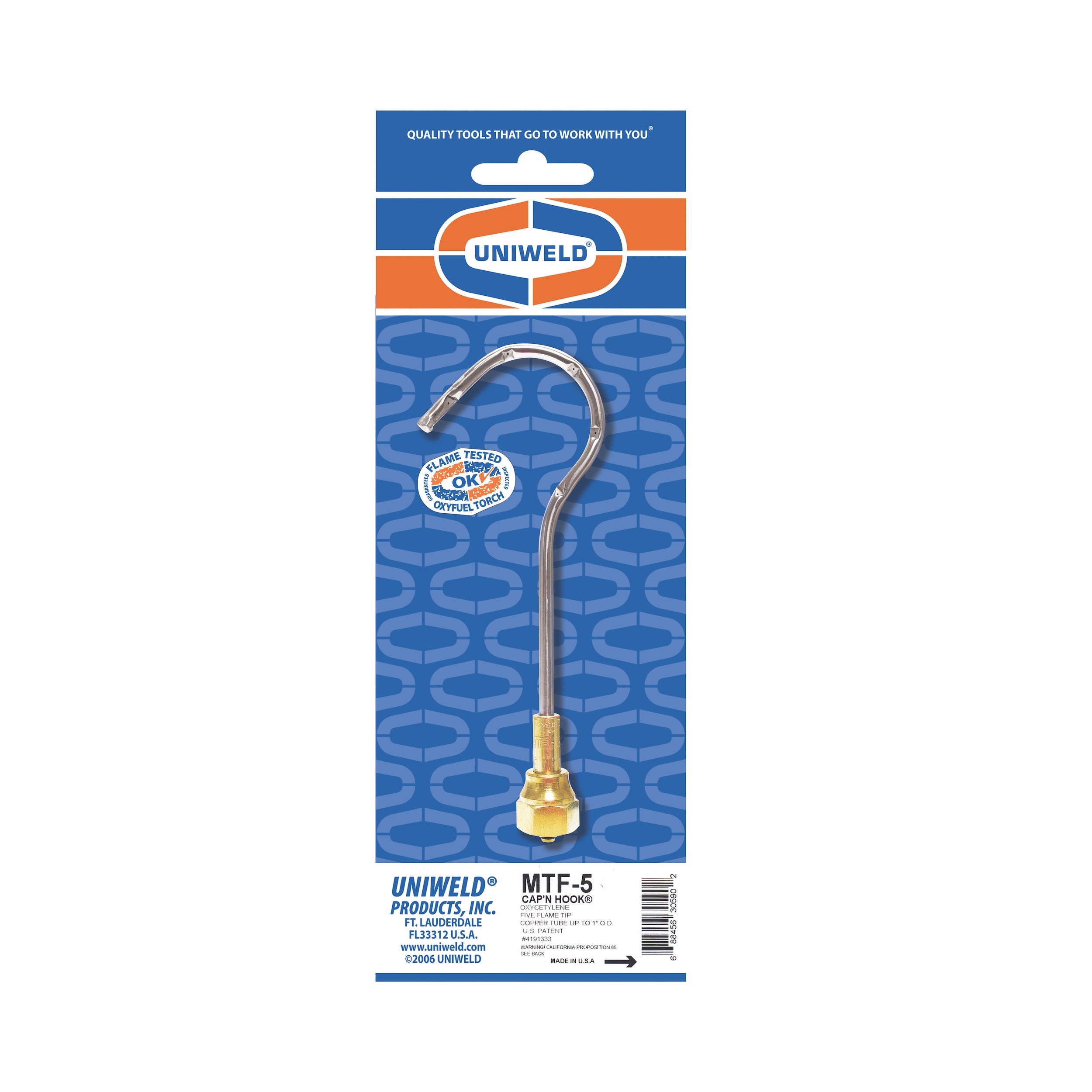 Uniweld MTF-5 Cap’n Hook® Oxyacetylene Welding & Brazing Tip - Edmondson Supply