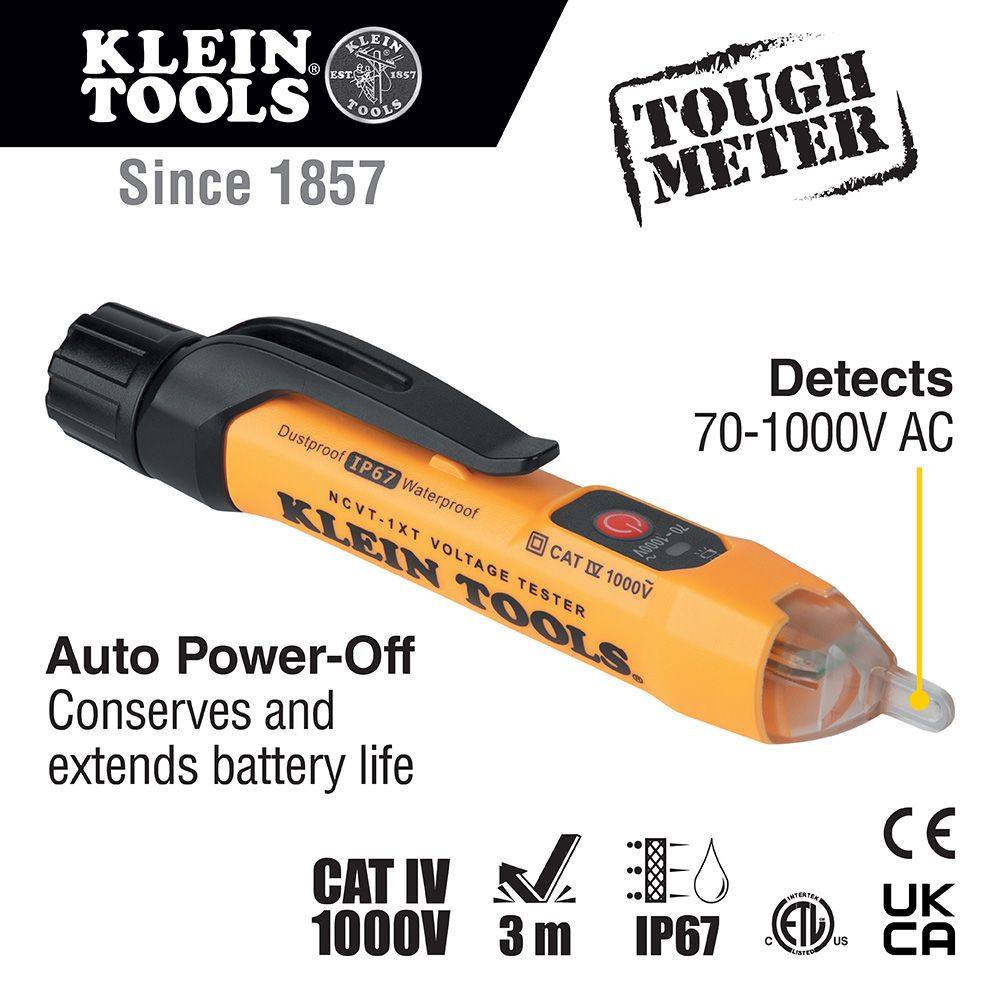 Klein Tools NCVT1XTKIT Non-Contact Voltage and GFCI Receptacle Premium Test Kit - Edmondson Supply