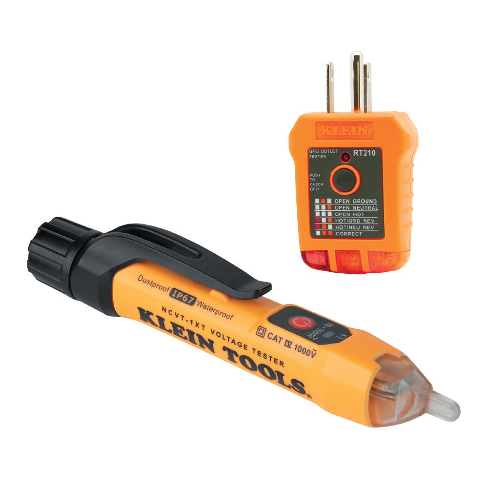 Klein Tools NCVT1XTKIT Non-Contact Voltage and GFCI Receptacle Premium Test Kit - Edmondson Supply