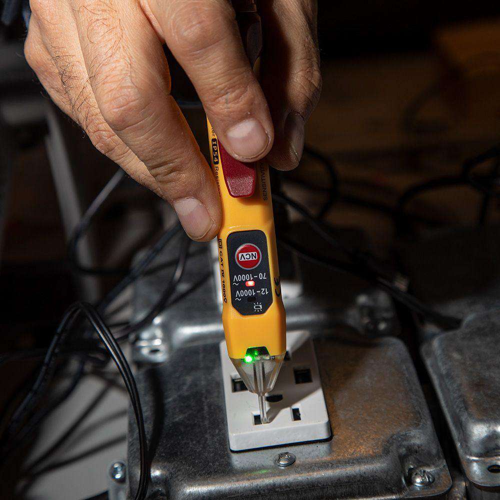 Klein Tools NCVT-2PKIT Dual Range Non-Contact Voltage Tester with Receptacle Tester - Edmondson Supply