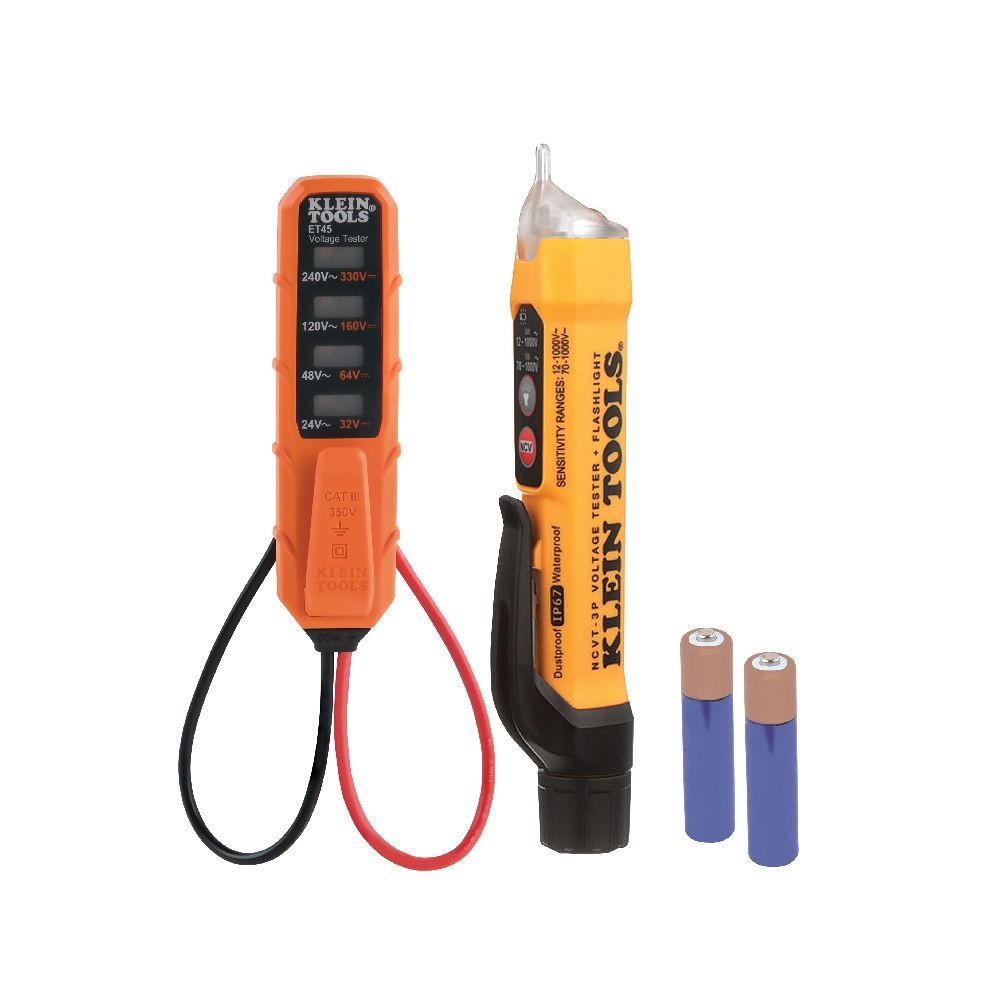 Klein Tools NCVT3PKIT Dual Range NCVT and AC/DC Voltage Tester Electrical Test Kit - Edmondson Supply