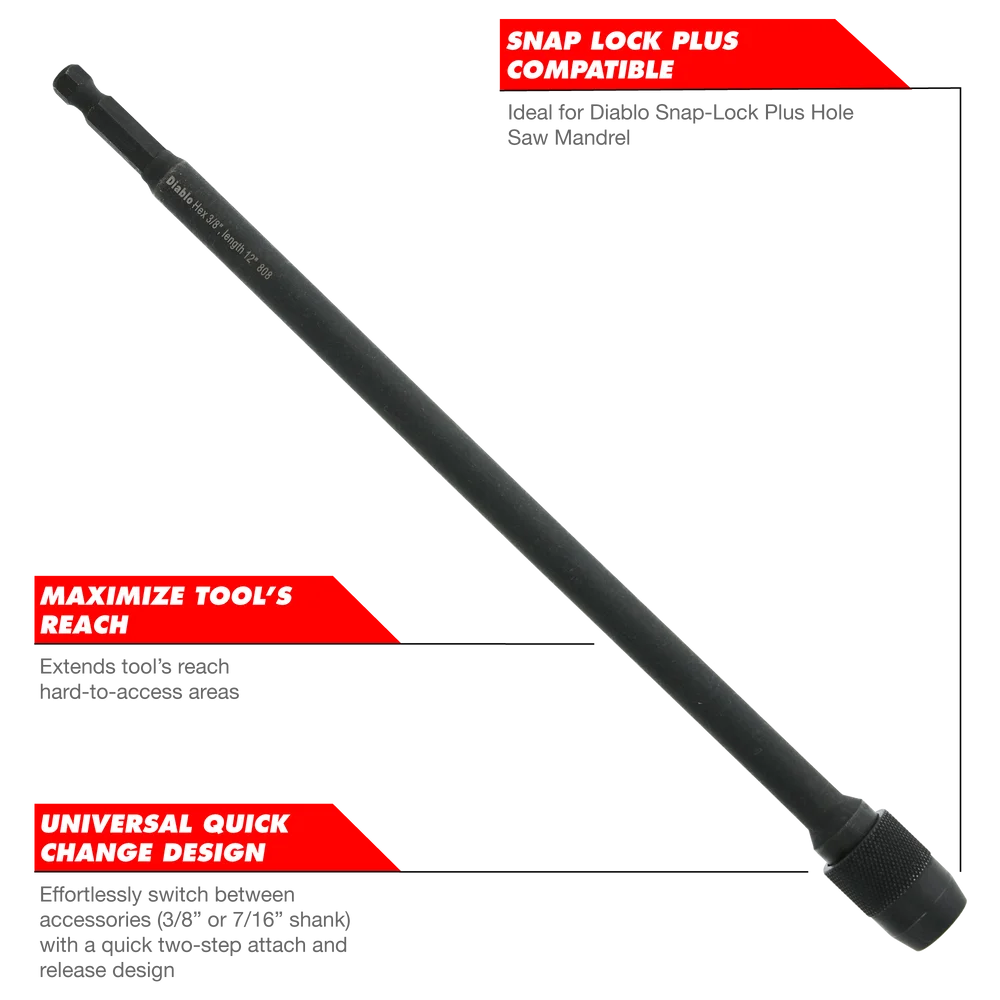 Diablo Tools DHS500XT6 5-1/2 in. x 7/16 in. Universal Extension - Edmondson Supply