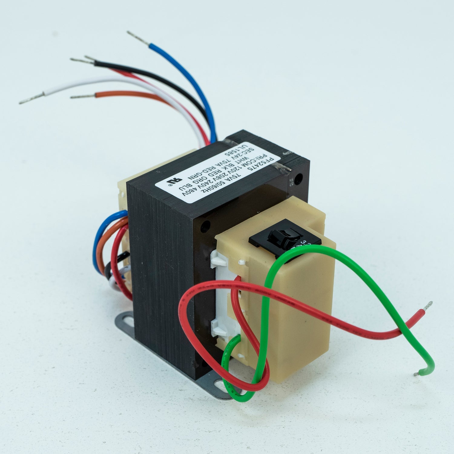 Packard PF52475 Class II Foot Mount Transformer Primary 120/208/240/480V Secondary 24 Volts VA Rating 75VA - Edmondson Supply