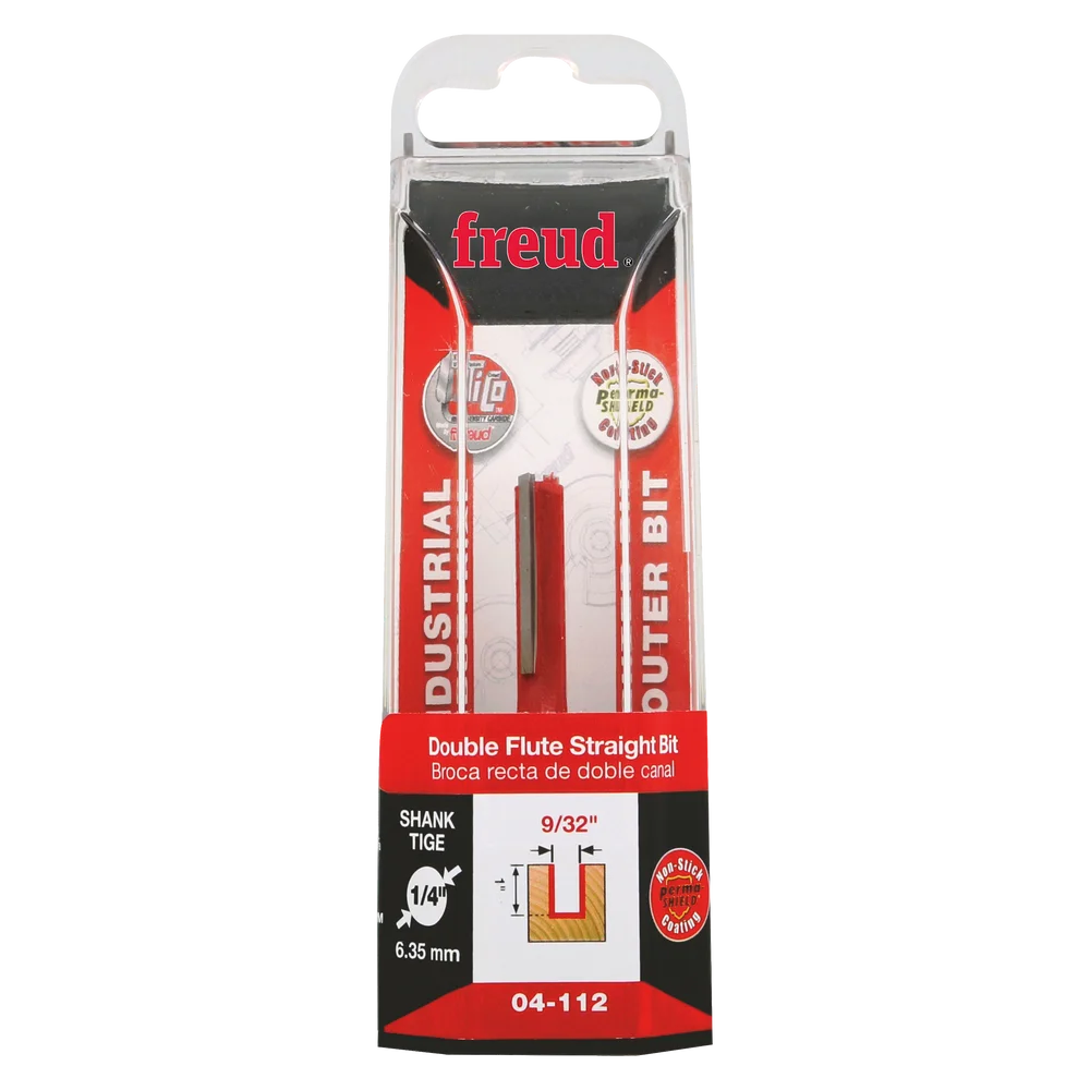 Freud 04-112 9/32" Double Flute Straight Bit - Edmondson Supply